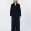 Flared wool coat, midnightblue
