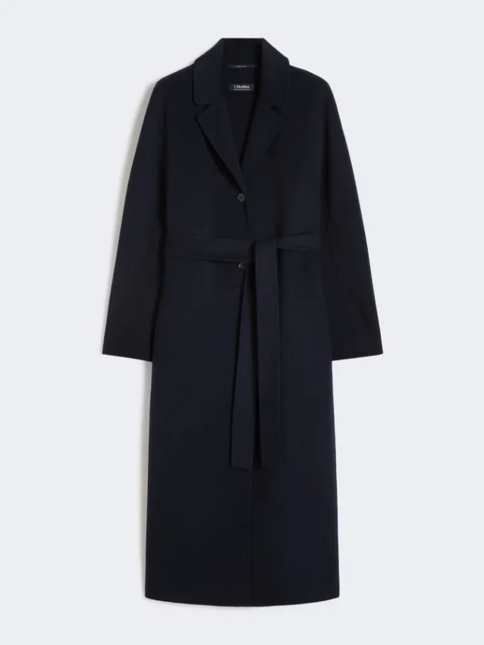 Flared wool coat, midnightblue
