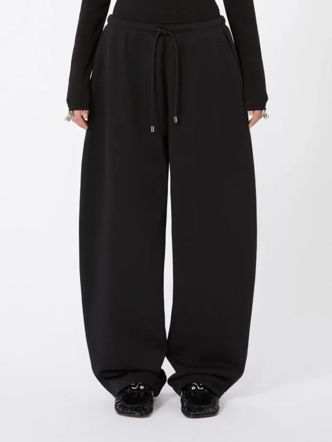 Fleece trousers, black