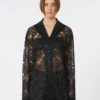 Floral lace jacket, black Floral lace jacket, black