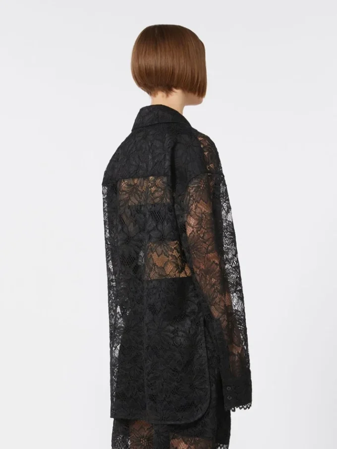 Floral lace jacket, black Floral lace jacket, black