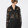 Floral lace jacket, black Floral lace jacket, black