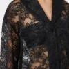 Floral lace jacket, black Floral lace jacket, black