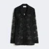 Floral lace jacket, black Floral lace jacket, black