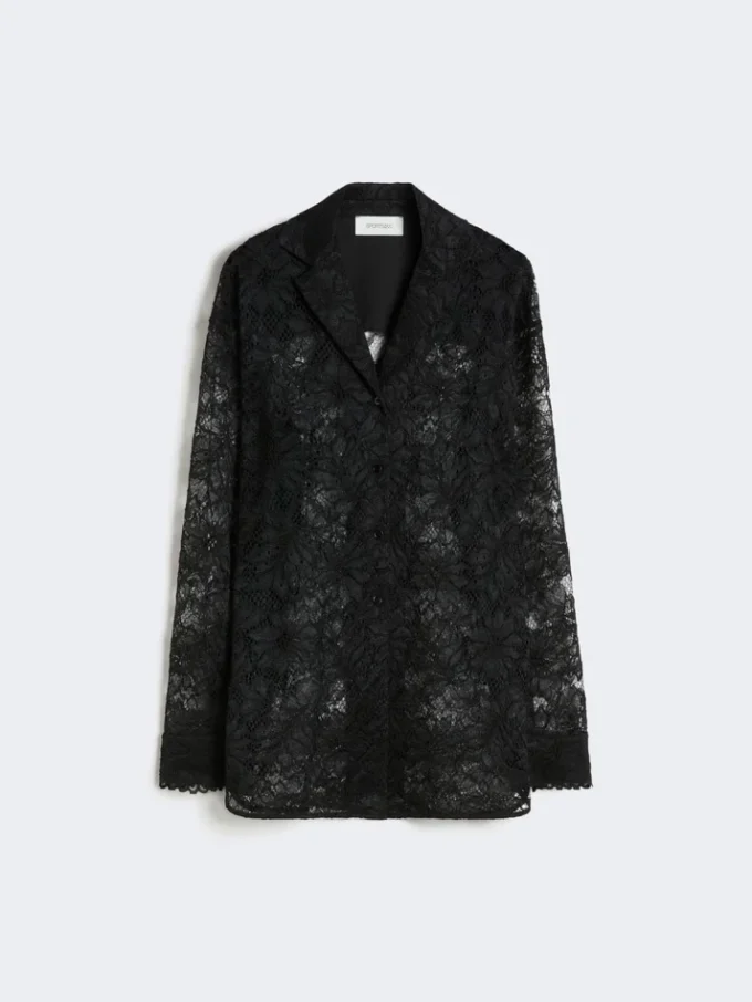 Floral lace jacket, black Floral lace jacket, black