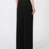 Flowing cady trousers, black