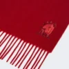 Fringed cashmere stole, dark red