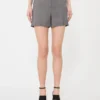 Gabardine wool shorts, medium grey