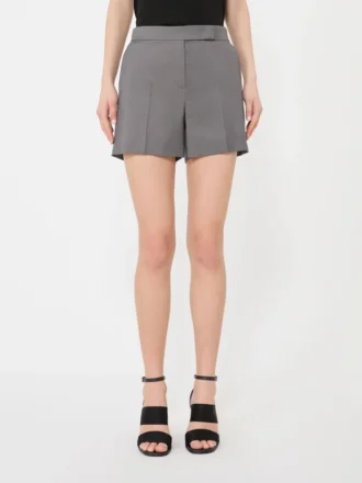 Gabardine wool shorts, medium grey
