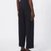 High-waisted wool trousers, ultramarine