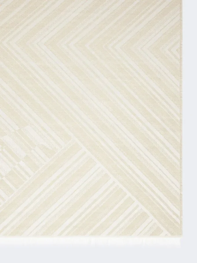 Jacquard wool and silk stole, turtledove