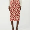 Jacquard yarn skirt, red Jacquard yarn skirt, red