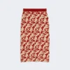 Jacquard yarn skirt, red Jacquard yarn skirt, red