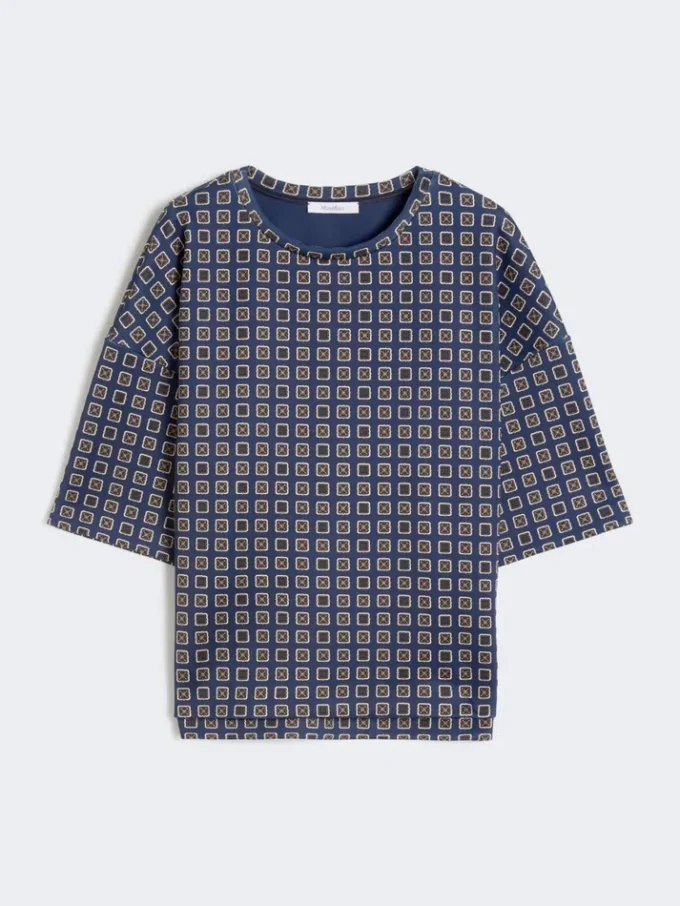 Jersey print t-shirt, navy