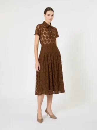 Lace midi skirt, chocolate
