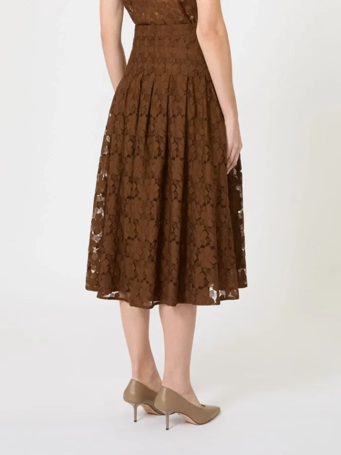 Lace midi skirt, chocolate
