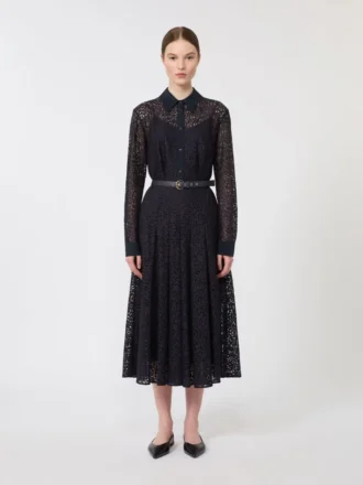 Lace shirt dress, navy