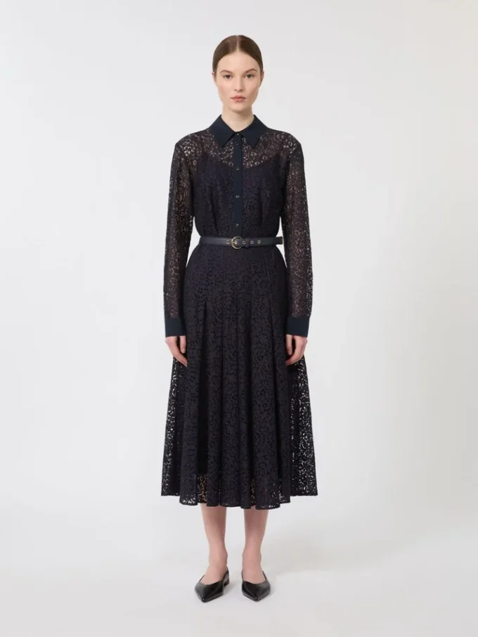 Lace shirt dress, navy Lace shirt dress, navy