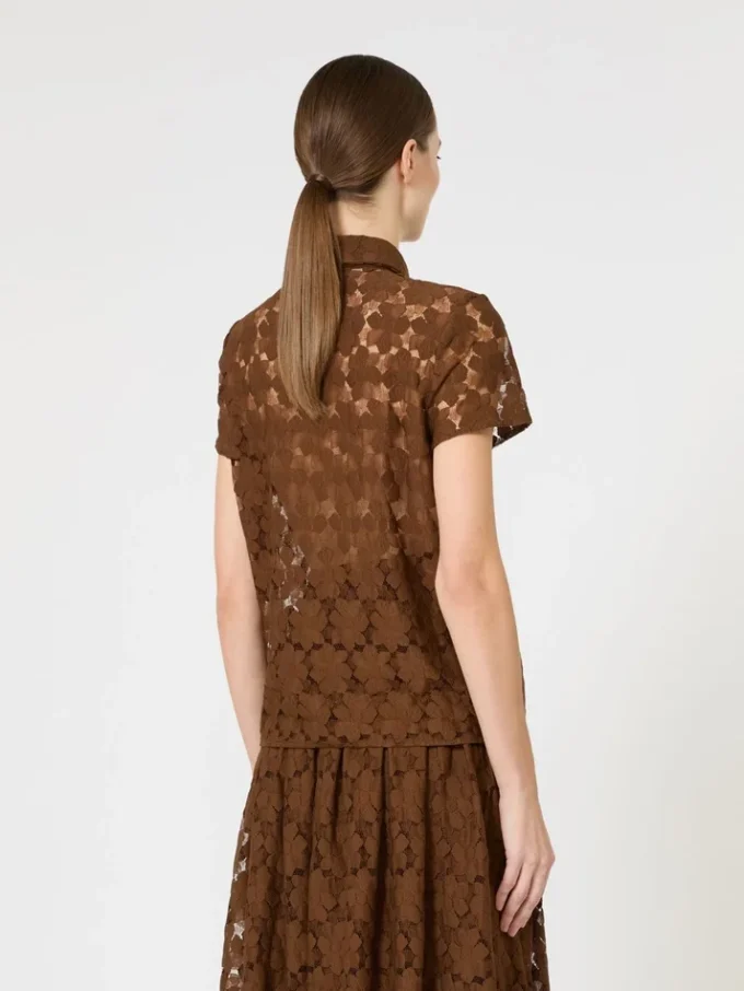 Lace t-shirt, chocolate