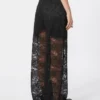 Lace trousers, black