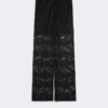 Lace trousers, black