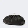Large sheepskin pasticcino bag, black