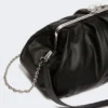 Large sheepskin pasticcino bag, black