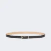 Leather belt, black