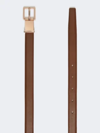 Leather belt, brown