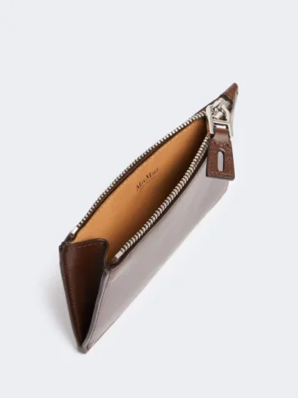 Leather card holder, cocoa