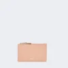 Leather card holder, pink