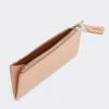 Leather card holder, pink