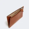 Leather card holder, rust
