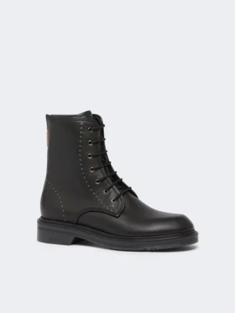 Leather combat boots, black Leather combat boots, black