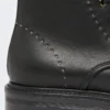 Leather combat boots, black