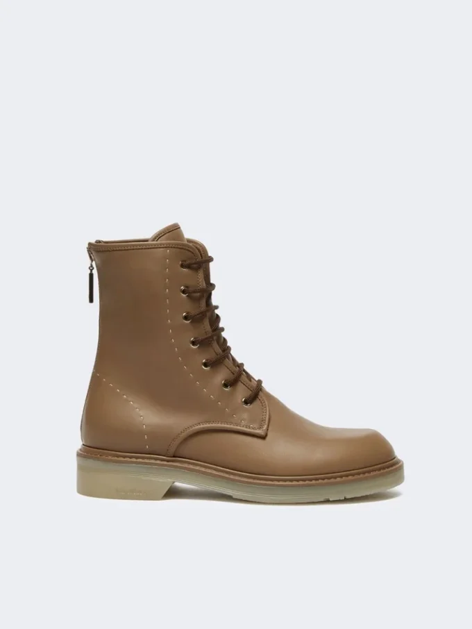 Leather combat boots, hazelnut brown Leather combat boots, hazelnut brown
