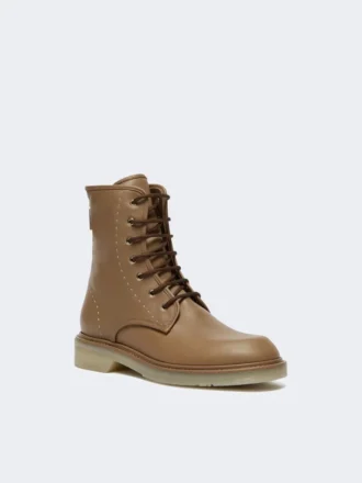 Leather combat boots, hazelnut brown Leather combat boots, hazelnut brown