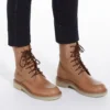 Leather combat boots, hazelnut brown Leather combat boots, hazelnut brown