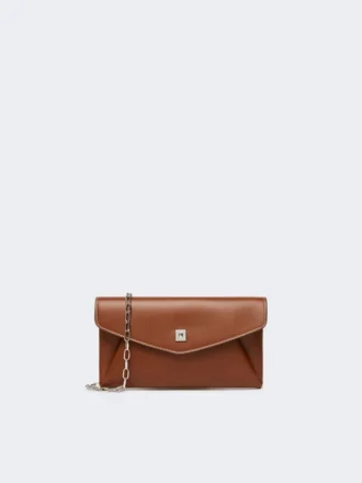 Leather envelope wallet, amber brown