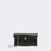 Leather envelope wallet, black