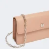 Leather phone pouch, pink