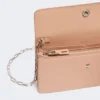 Leather phone pouch, pink