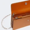 Leather phone pouch, rust