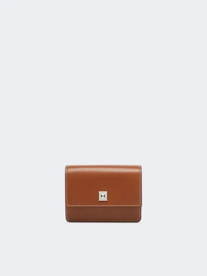 Leather purse, amber brown