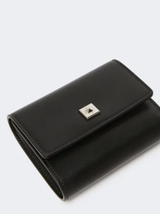 Leather purse, black