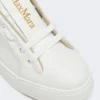Leather sneakers, optical white