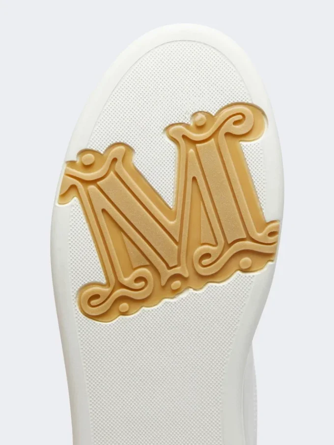 Leather sneakers, optical white