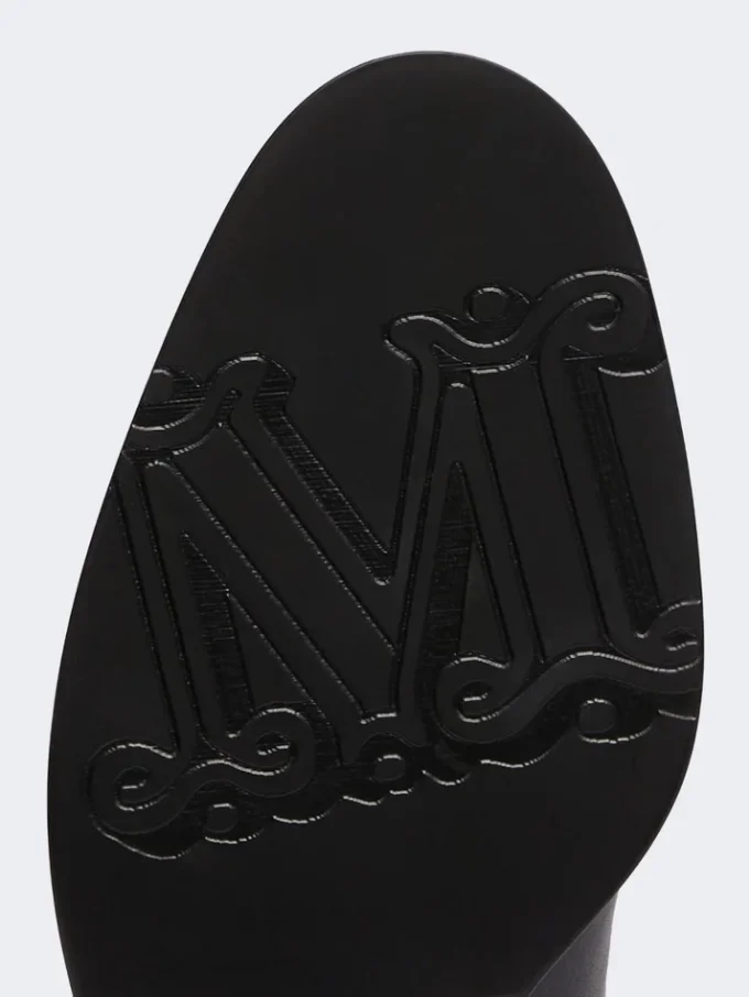 Leather thigh-high boots, black Leather thigh-high boots, black