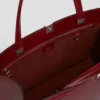 Leather tote bag, bordeaux
