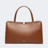 Leather tote bag, tobacco Leather tote bag, tobacco